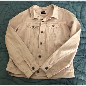 Urban Outfitters boxy denim jacket, light pink